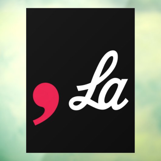 Comma La Funny Punctuation Kamala Harris Raamsticker (Vel 3)