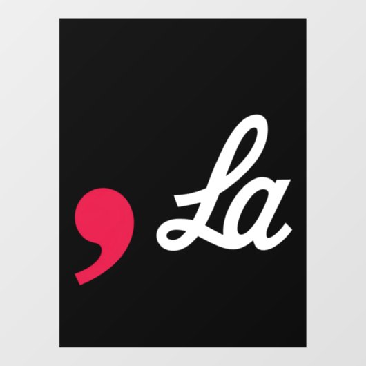 Comma La Funny Punctuation Kamala Harris Raamsticker (Vel)