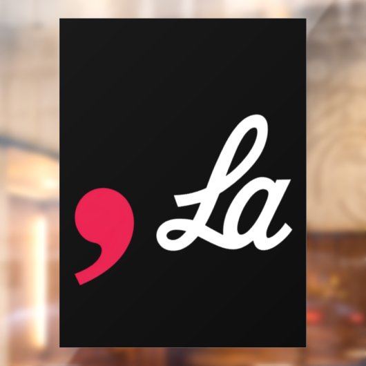 Comma La Funny Punctuation Kamala Harris Raamsticker (Vel 2)