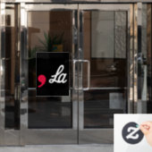 Comma La Funny Punctuation Kamala Harris Raamsticker (Kantoordeur)