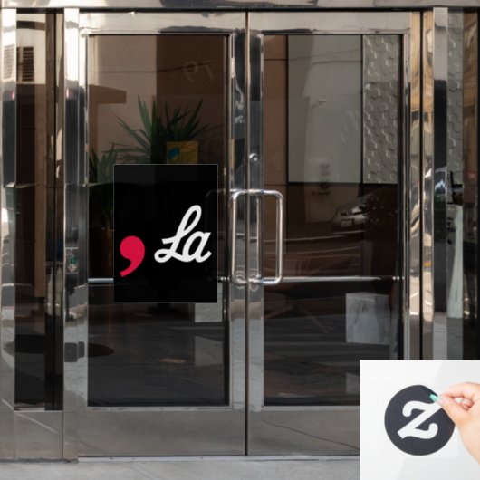 Comma La Funny Punctuation Kamala Harris Raamsticker (Kantoordeur)