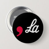 Comma La Funny Punctuation Kamala Harris Ronde Button 7,6 Cm (Voorkant /achterkant)