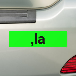 Comma La grappige brat kamala zwart neon groen Bumpersticker