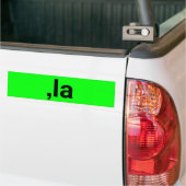 Comma La grappige brat kamala zwart neon groen Bumpersticker (Op Truck)
