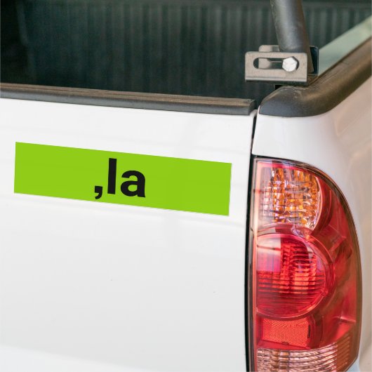 Comma La grappige brat kamala zwarte limoengroen Bumpersticker (Op Truck)