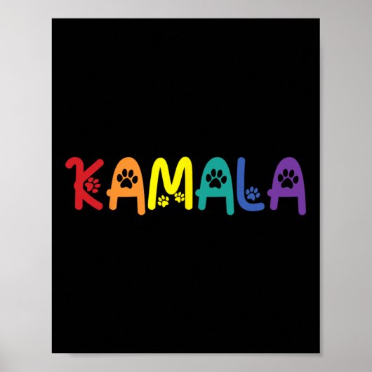 Comma La Harris Grappige Kat Lettering LHBT Regenb Poster (Voorkant)