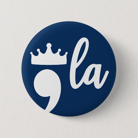 Comma La Harris leestekens met kroon 2024 Ronde Button 5,7 Cm (Voorkant)