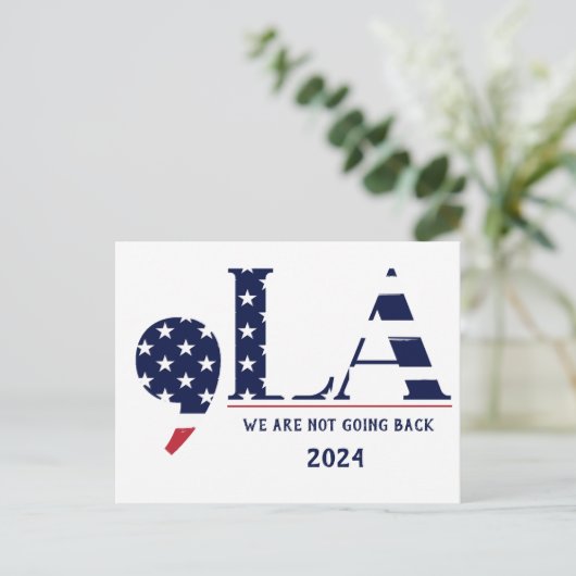 Comma La Harris voor President 2024 Briefkaart (Staand voorkant)