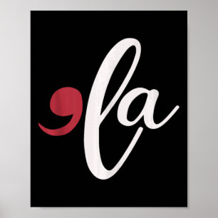 Comma La Heart Kamala Harris 2024 Madam President Poster