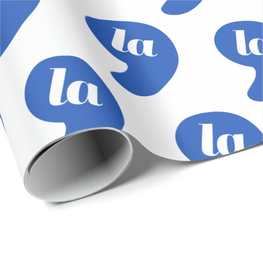 Comma La - Kamala Blauw Cadeaupapier (Rol Hoek)