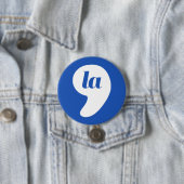 Comma La - Kamala Blauw Ronde Button 7,6 Cm (In situ)