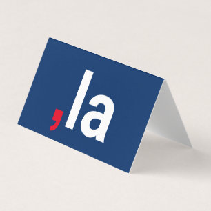 Comma La kamala grappige uitspraak blauwe kaart