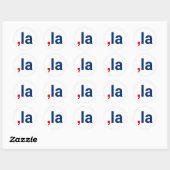 Comma La kamala grappige uitspraak patriottisch Ronde Sticker (Vel)
