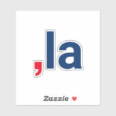 Comma La kamala grappige uitspraak rood blauw Sticker (Vel)