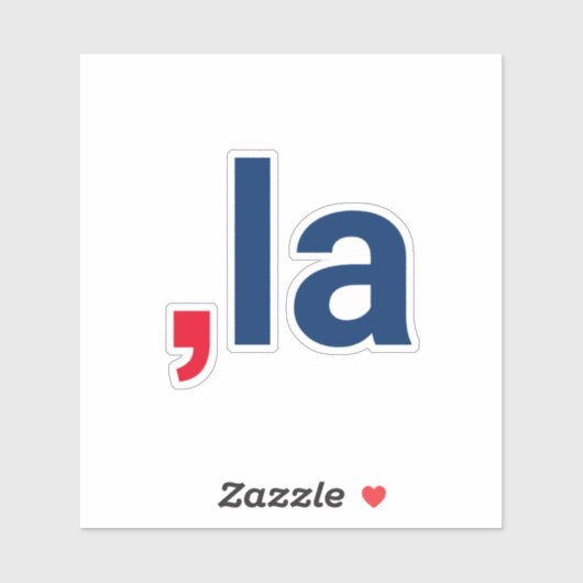 Comma La kamala grappige uitspraak rood blauw Sticker (Vel)