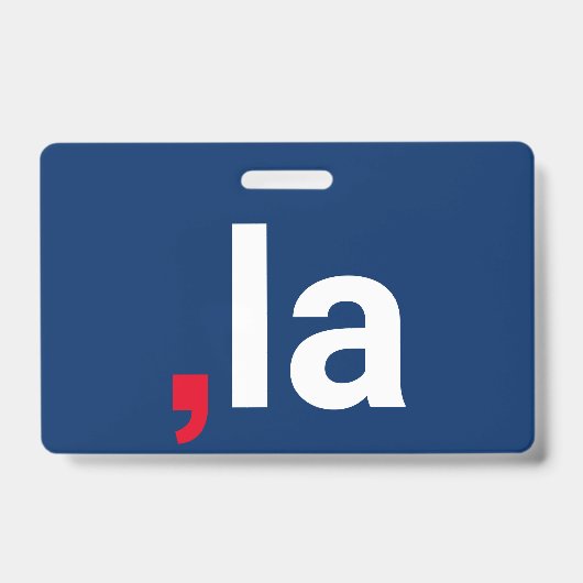 Comma La kamala grappige uitspraak rood wit blauw Badge (Voorzijde)