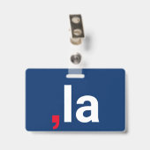 Comma La kamala grappige uitspraak rood wit blauw Badge (Achterkant met clip)