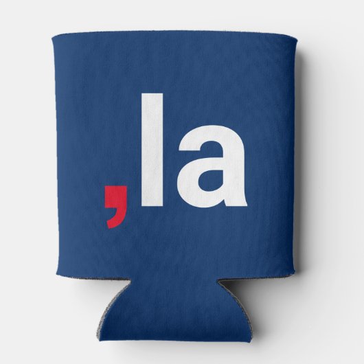 Comma La kamala grappige uitspraak rood wit blauw Blikjeskoeler (Achterkant)