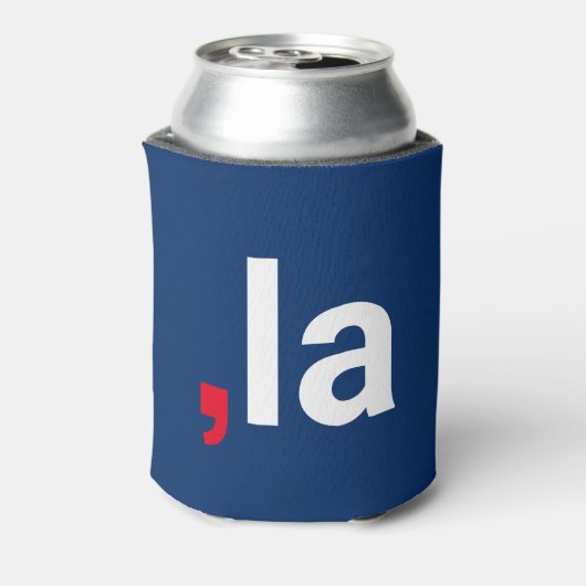 Comma La kamala grappige uitspraak rood wit blauw Blikjeskoeler (Blikje Achterkant)