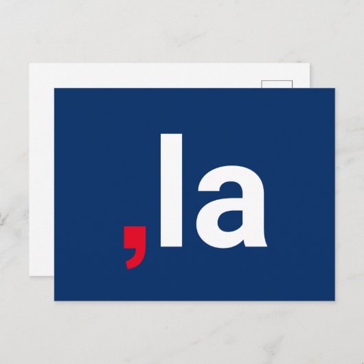 Comma La kamala grappige uitspraak rood wit blauw Briefkaart (Voorkant / Achterkant)