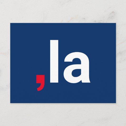 Comma La kamala grappige uitspraak rood wit blauw Briefkaart (Voorkant)