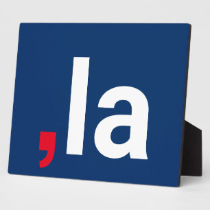 Comma La kamala grappige uitspraak rood wit blauw Fotoplaat