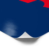 Comma La kamala grappige uitspraak rood wit blauw Perfect Poster (Hoek)