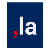 Comma La kamala grappige uitspraak rood wit blauw Perfect Poster (Voorkant)