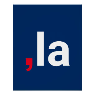 Comma La kamala grappige uitspraak rood wit blauw Perfect Poster