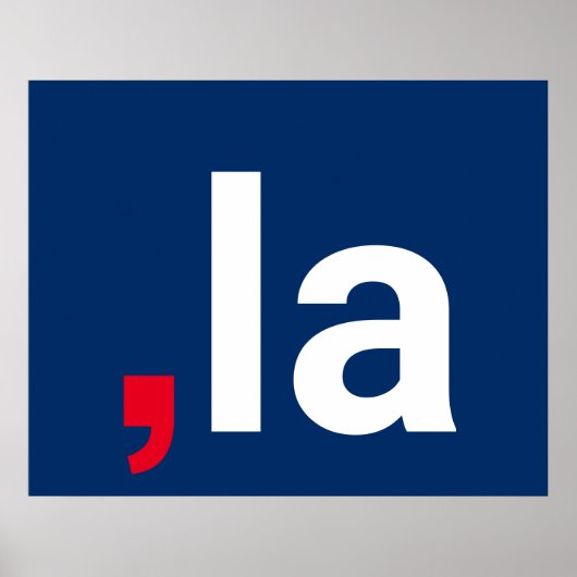 Comma La kamala grappige uitspraak rood wit blauw Poster (Voorkant)