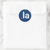 Comma La kamala grappige uitspraak rood wit blauw Ronde Sticker (Tas)