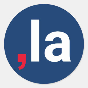 Comma La kamala grappige uitspraak rood wit blauw Ronde Sticker