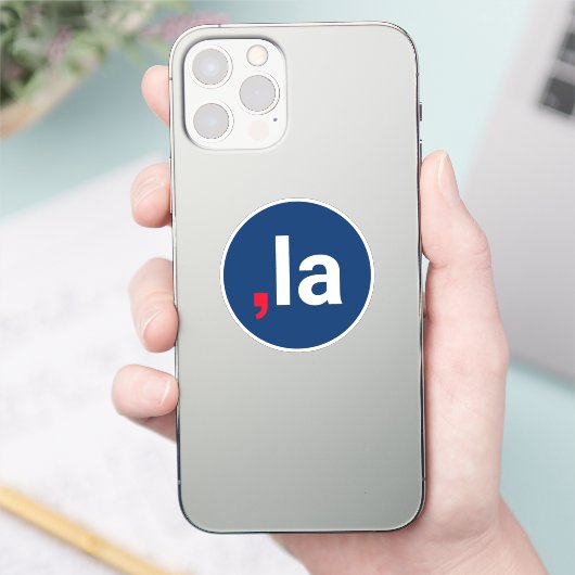 Comma La kamala grappige uitspraak rood wit blauw Sticker (Telefoon)