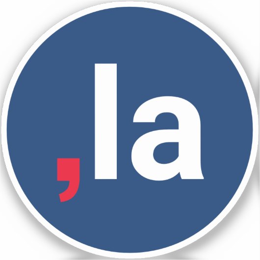 Comma La kamala grappige uitspraak rood wit blauw Sticker (Voorkant)