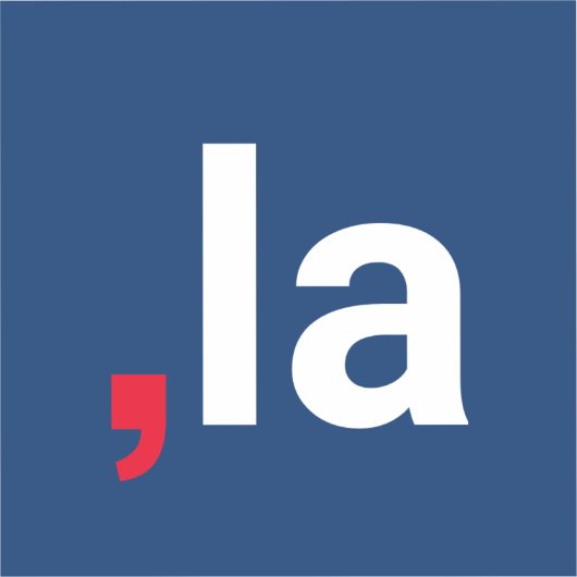 Comma La kamala grappige uitspraak rood wit blauw Sticker (Voorkant)