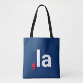 Comma La kamala grappige uitspraak rood wit blauw Tote Bag (Voorkant)