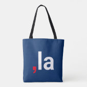 Comma La kamala grappige uitspraak rood wit blauw Tote Bag (Achterkant)