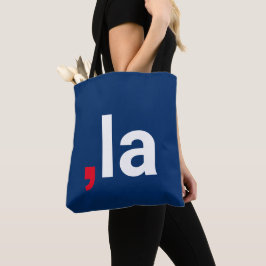 Comma La kamala grappige uitspraak rood wit blauw Tote Bag