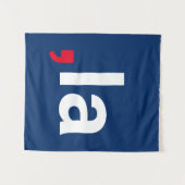 Comma La kamala grappige uitspraak rood wit blauw Wandkleed (Voorkant (horizontaal))