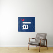 Comma La kamala grappige uitspraak rood wit blauw Wandkleed (In Situ (horizontaal))