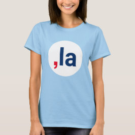 Comma La kamala grappige uitspraak witte stip T-shirt