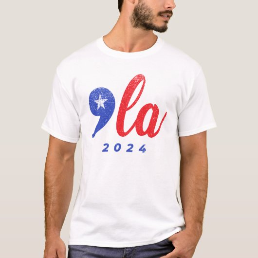 Comma La Kamala Harris 2024 grappige verkiezing T-shirt (Voorkant)