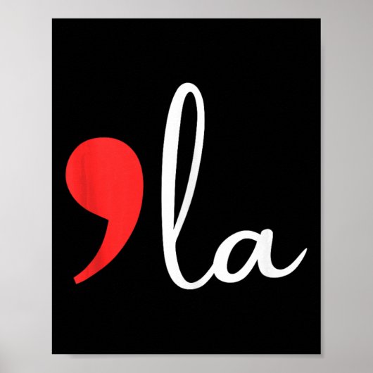Comma La Kamala Harris 2024 President Comma La Red Poster (Voorkant)