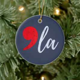 Comma La Kamala Harris 2024 President Grappig Keramisch Ornament