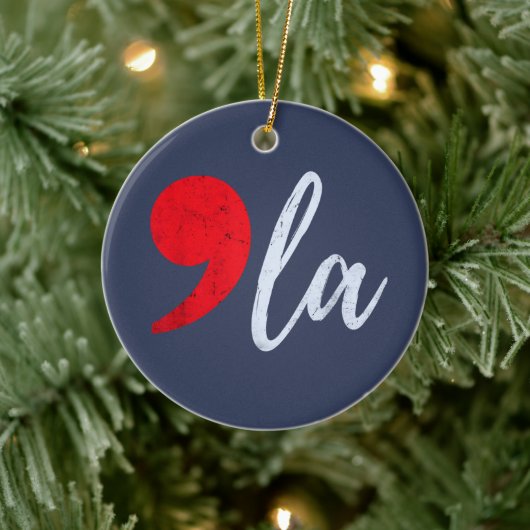 Comma La Kamala Harris 2024 President Grappig Keramisch Ornament (Boom)