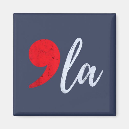 Comma La Kamala Harris 2024 President Grappig Magneet (Voorkant)