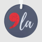 Comma La Kamala Harris 2024 President Grappig Ornament (achterkant)