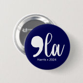 Comma La Kamala Harris 2024 Ronde Button 5,7 Cm (Voorkant /achterkant)