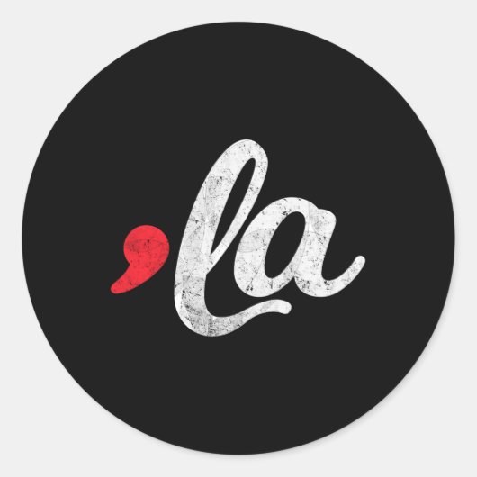 Comma La Kamala Harris 2024 voor President Ronde Sticker (Voorkant)
