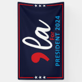 Comma La Kamala Harris 2024 - Voor President Spandoek (Verticaal)